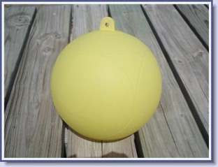 Buoy, yellow - We are no longer selling buoys other than with our slalom courses. Please call or email to add buoys to novice courses and 55 meter pregate additions.